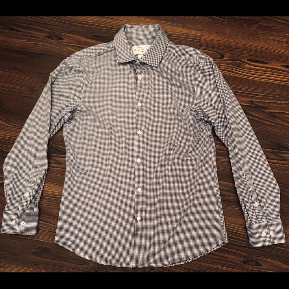 Mizzen+Main blue white Sz Large shirt made In USA